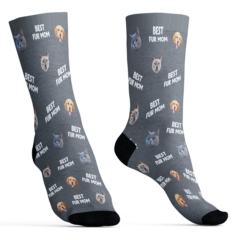 Best Mom Dad Pet Face - Personalized Custom Socks