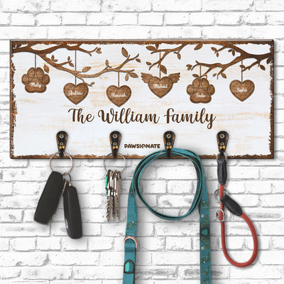 Family Tree - Personalized Custom Wooden Key Holder