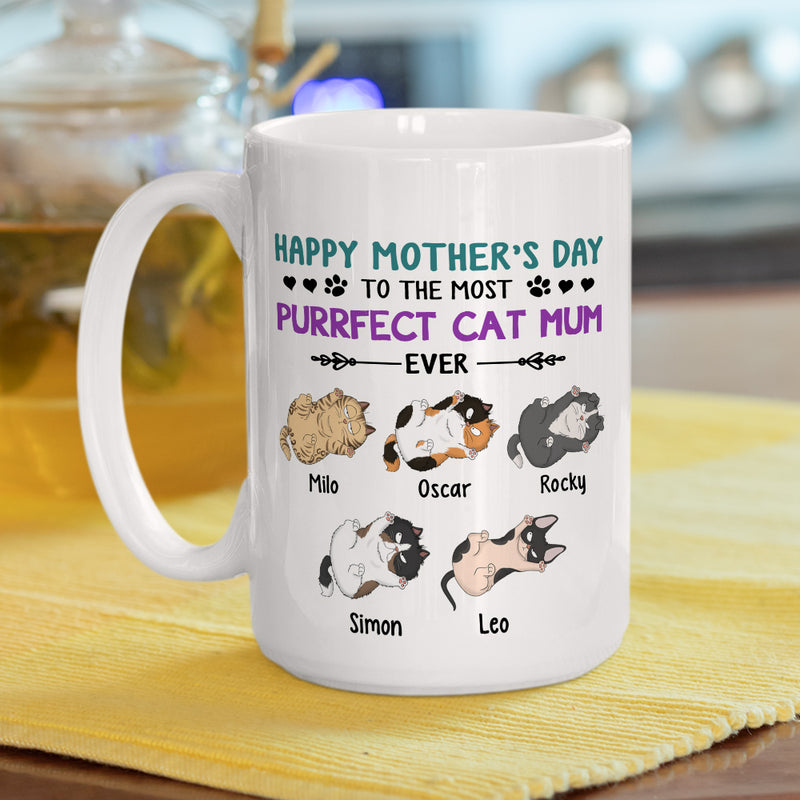 Purrfect Cat Mom Ever - Personalized Custom Coffee Mug