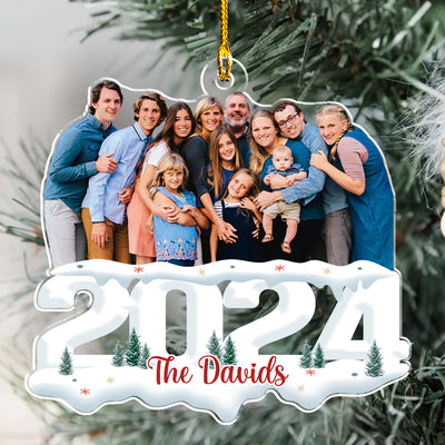 Custom Photo Joy Of Christmas 2024 - Personalized Custom Acrylic Ornament