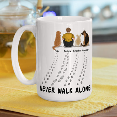 Never Walk Alone - Personalized Custom Coffee Mug