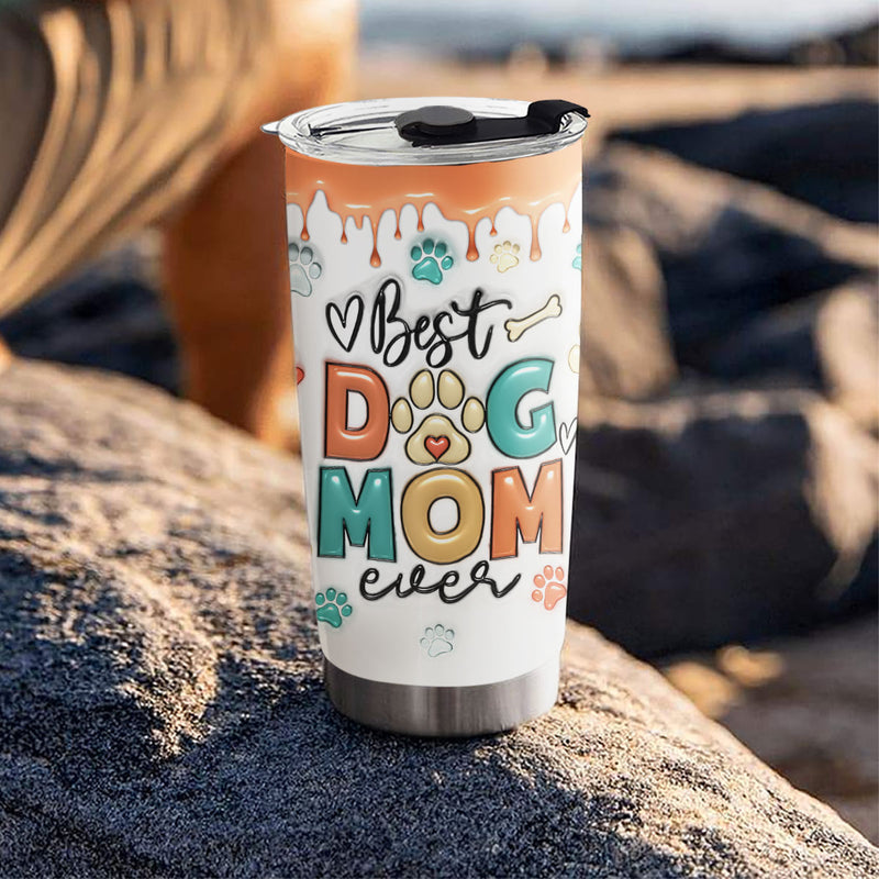 Perfect Dog Mom - Personalized Custom 3D Inflated Effect Tumbler