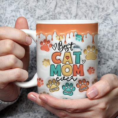 Best Dog Mom Dad Ever - Personalized Custom 3D Inflated Effect Mug