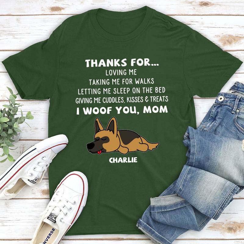 Thanks For Loving Me - Personalized Custom Unisex T-shirt