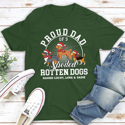 Proud Dad Mom Dogs - Personalized Custom Unisex T-shirt