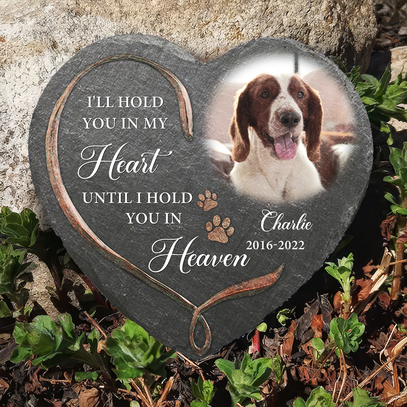 Paw And Angel Wings - Personalized Custom Pet Memorial Stone