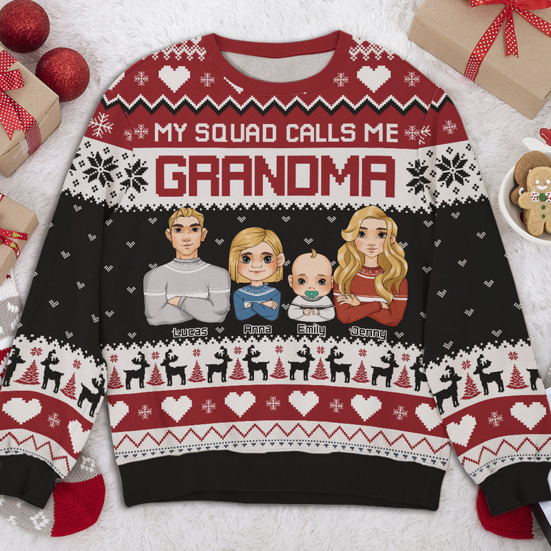 Squad Call Me Nana - Personalized Custom All-Over-Print Sweatshirt