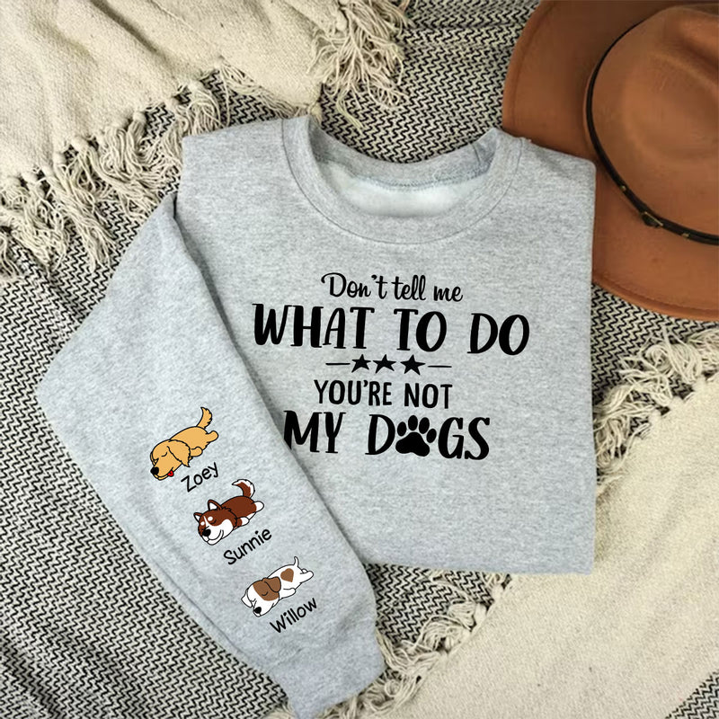 My Dog Tells Me - Personalized Custom Long Sleeve T-shirt