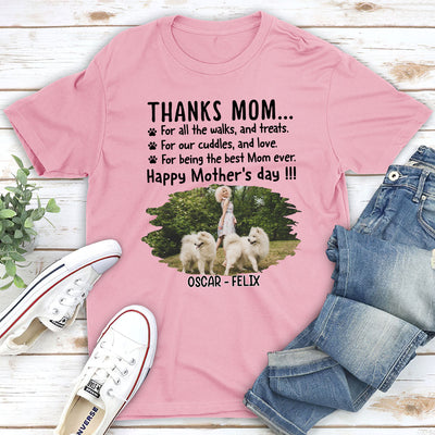 Thanks Mom Photo - Personalized Custom Unisex T-shirt