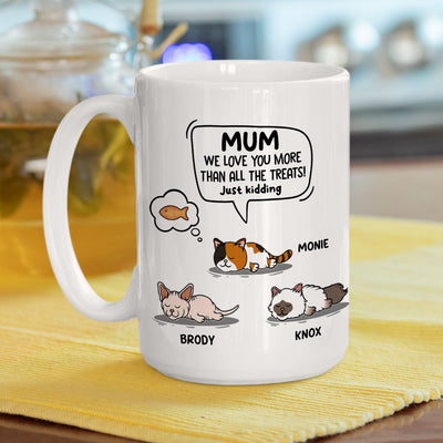 Cat Just Kidding - Personalized Custom Coffee Mug