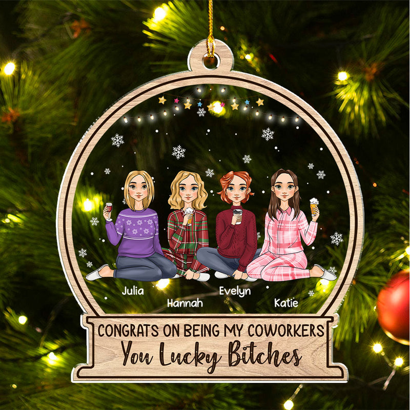 Bestie You Lucky - Personalized Custom Acrylic Ornament