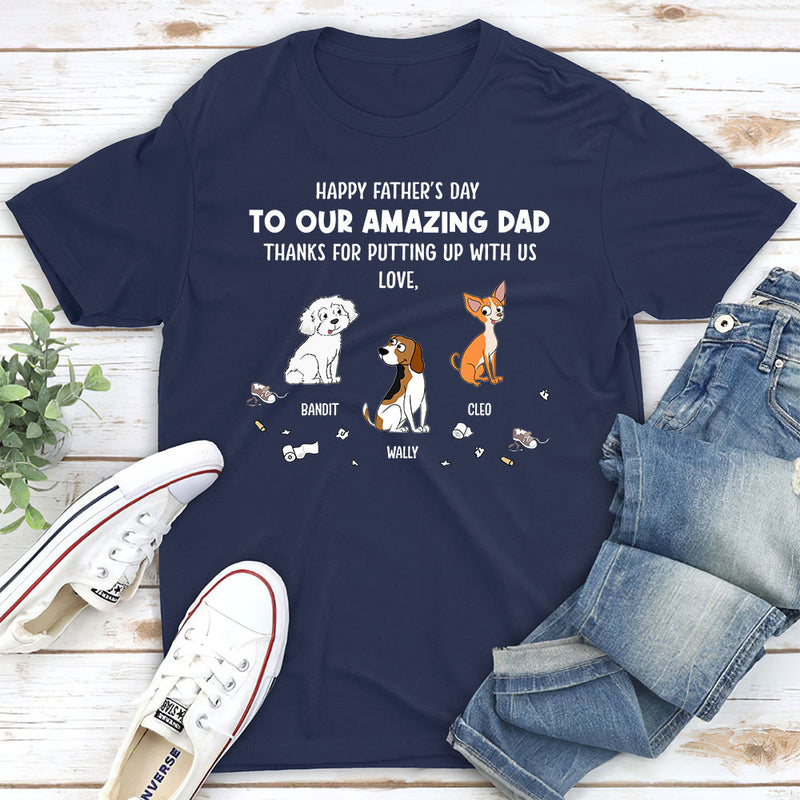 Dog Thanks For Dad 2 - Personalized Custom Unisex T-shirt