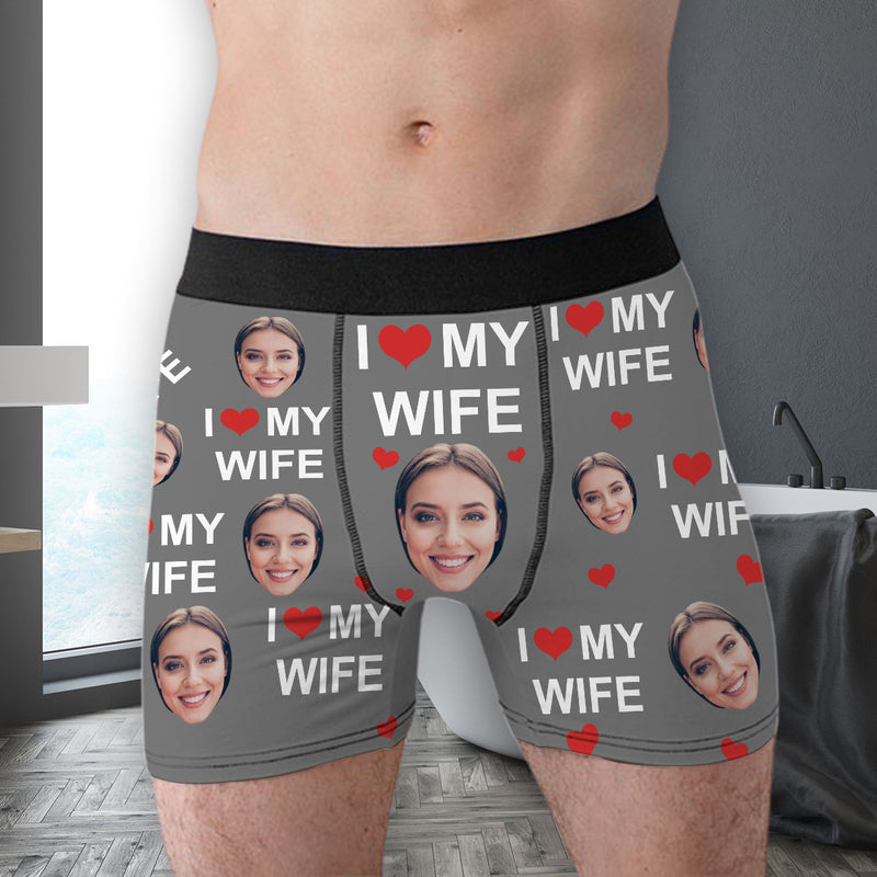 I Love My Wife - Personalized Photo Men&