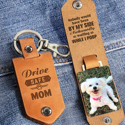 Have Been By My Side - Personalized Leather Photo Keychain