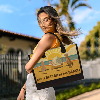 The Beach Is Calling And I Must Go - Personalized Custom Canvas Tote Bag