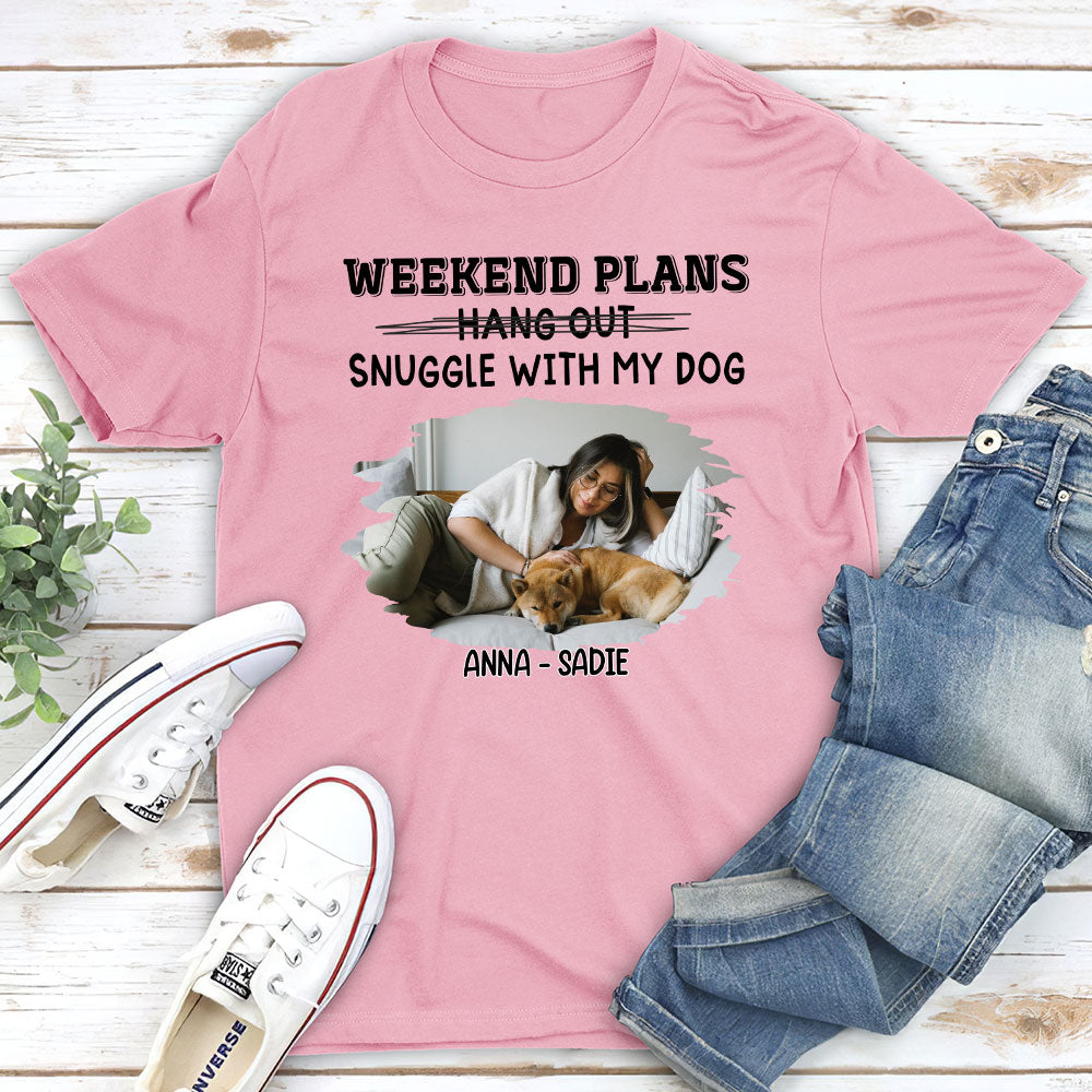 Hang Out Or Snuggle Photo - Personalized Custom Unisex T-shirt 