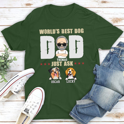 World‘s Best Dog Dad  - Personalized Custom Unisex T-shirt