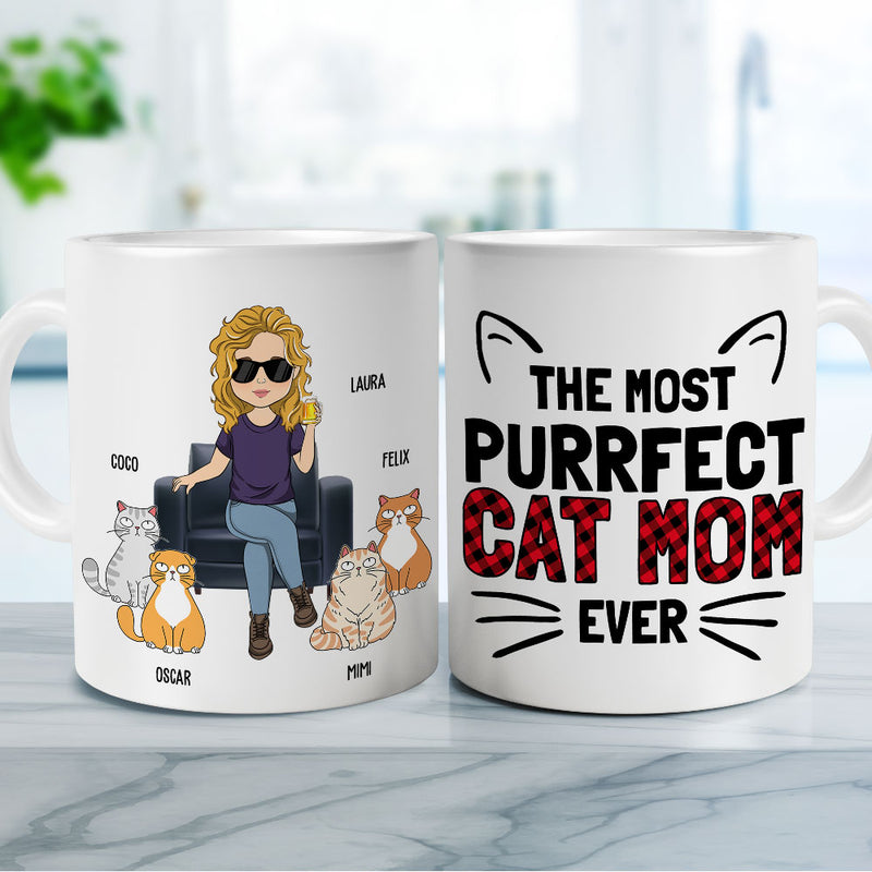 The Most Purrfect Cat - Personalized Custom Coffee Mug