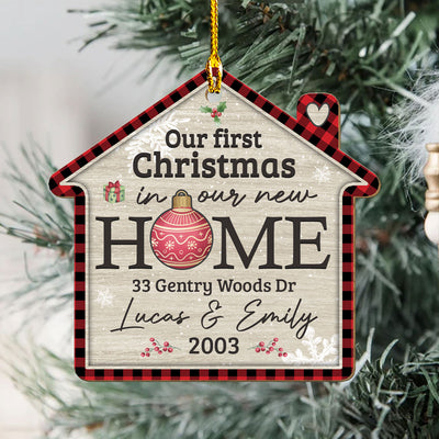 In Our New Home - Personalized Custom 1-layered Wood Ornament