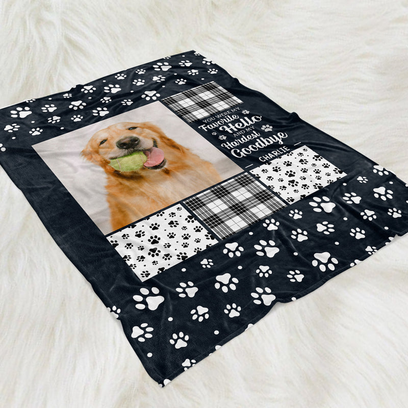 My Favorite Hello And My Hardest Goodbye  - Personalized Custom Fleece Blanket