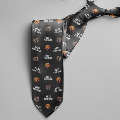 Best Mom Dad Pet Face - Personalized Custom Neck Tie