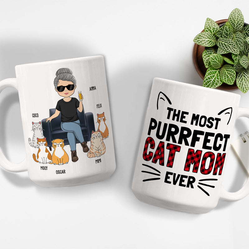 The Most Purrfect Cat - Personalized Custom Coffee Mug