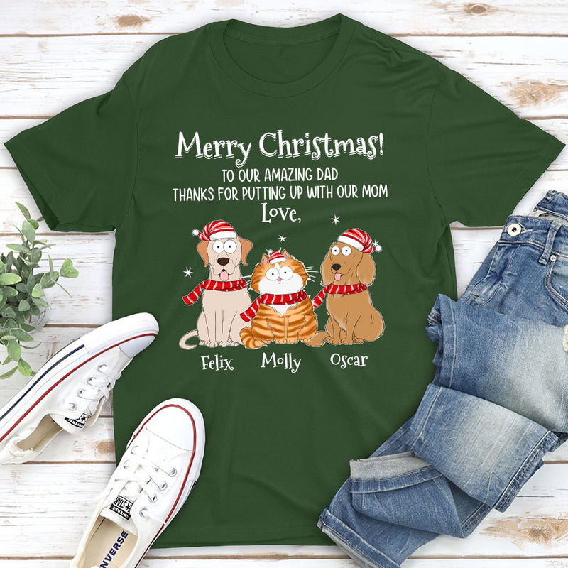 Amazing Christmas With Dog - Personalized Custom Unisex T-shirt