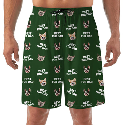 Best Mom Dad Pet Face - Personalized Custom Beach Shorts