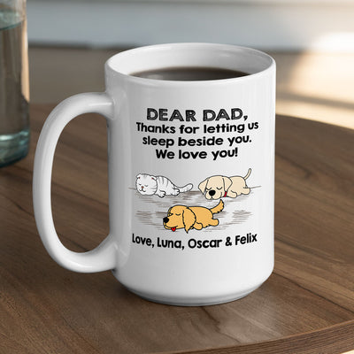 Sleep Beside Pet 2 - Personalized Custom Coffee Mug