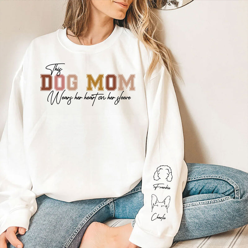 Mom Heart - Personalized Custom Long Sleeve T-shirt