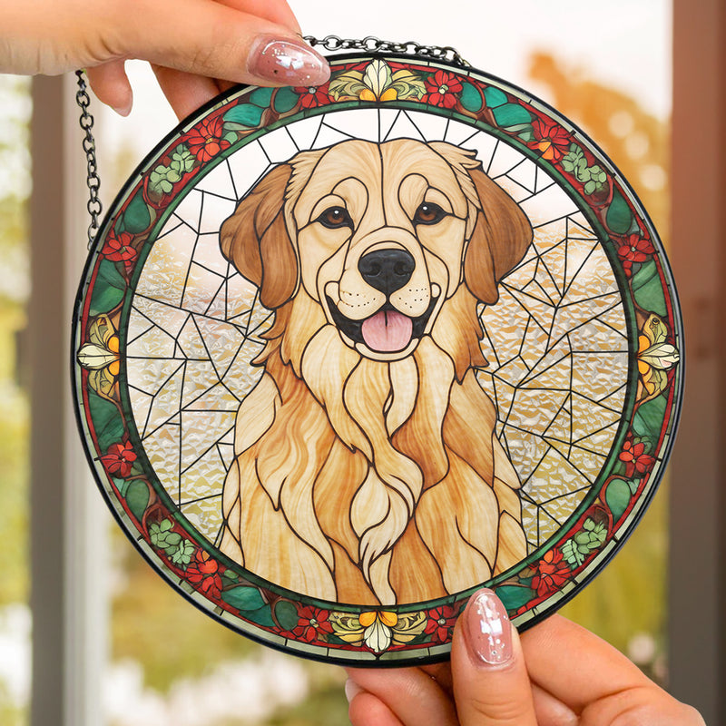 Circle Pet Face - Personalized Custom Window Hanging Suncatcher