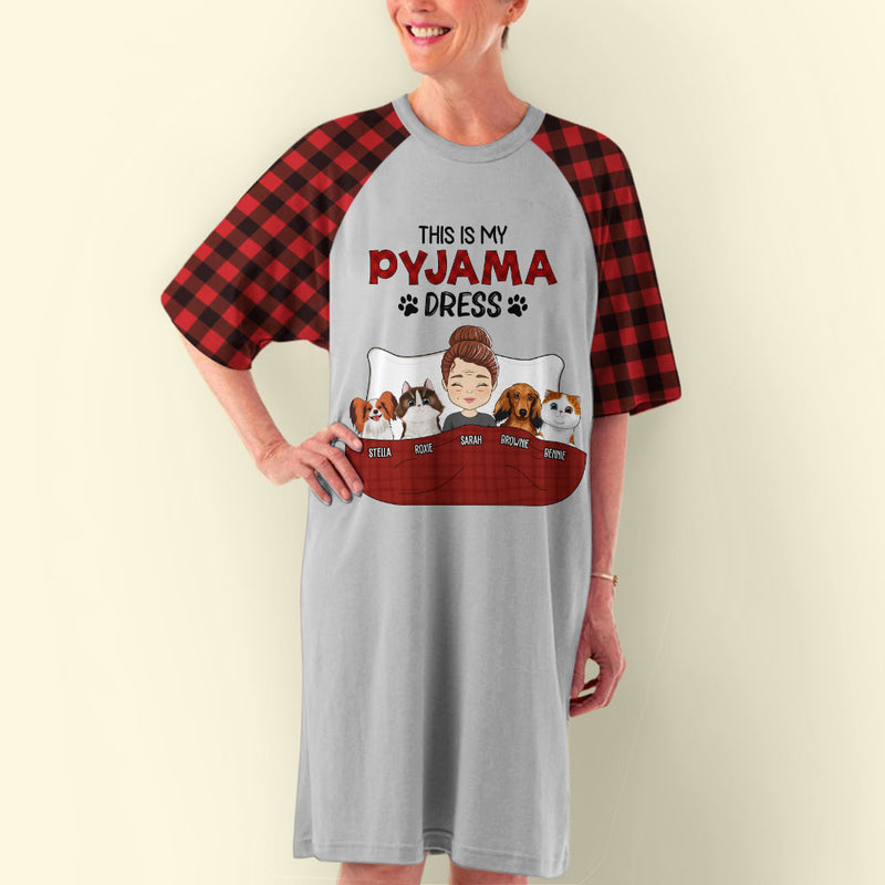 Pawjama Dress - Personalized Custom 3/4 Sleeve Dress