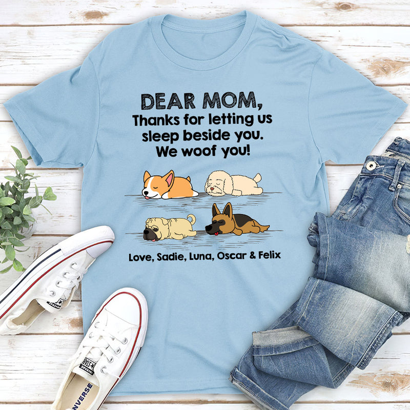 Sleep Beside Dog 2 - Personalized Custom Premium T-shirt