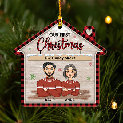 Christmas At Our Home - Personalized Custom 1-layered Wood Ornament