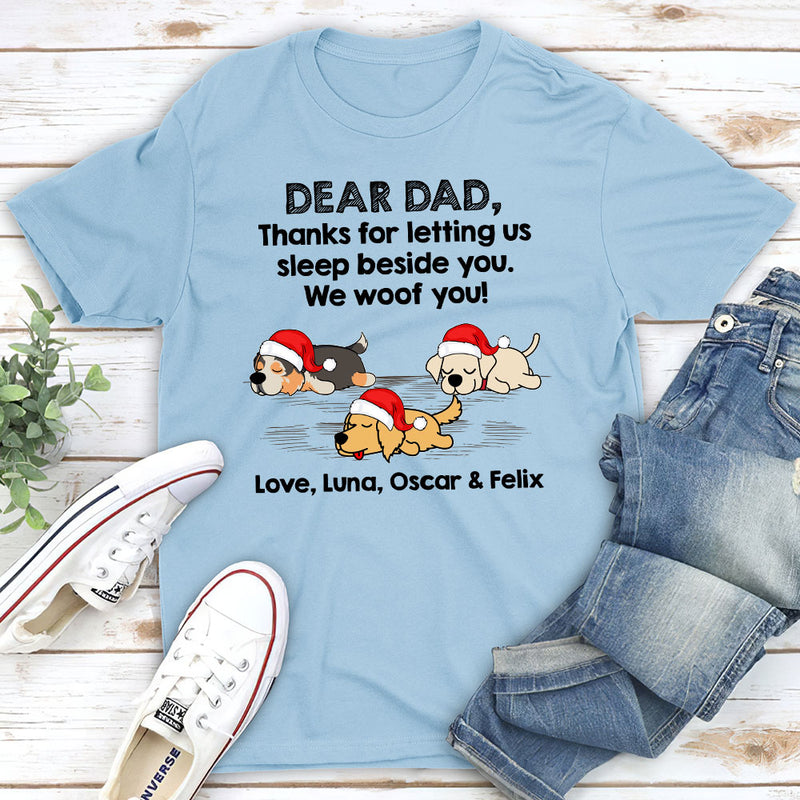 Sleep Beside Dog - Personalized Custom Premium T-shirt