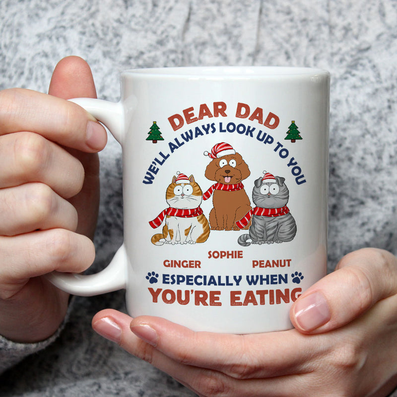 Look Up When Eating - Personalized Custom Coffee Mug