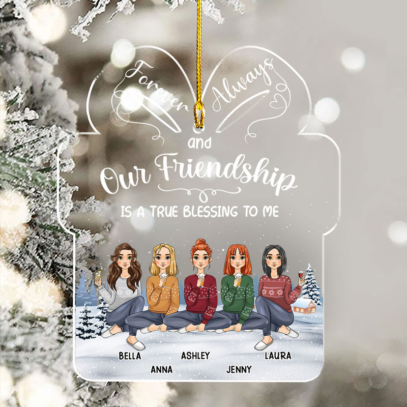 Sisters Forever - Personalized Custom Acrylic Ornament