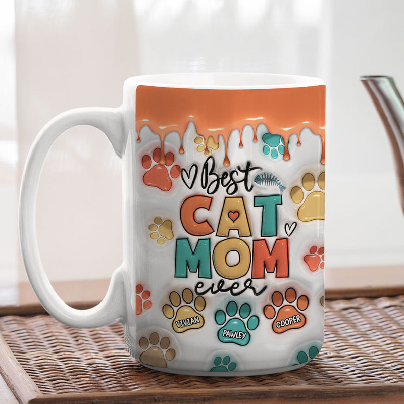 Best Dog Mom Dad Ever - Personalized Custom 3D Inflated Effect Mug