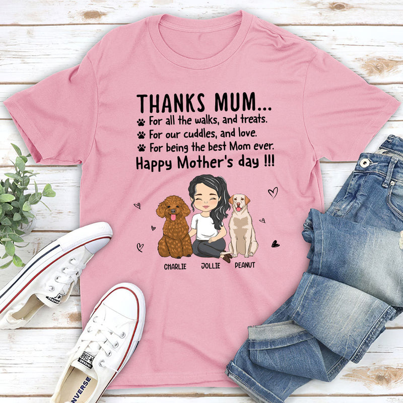 Thanks Mom - Personalized Custom Premium T-shirt