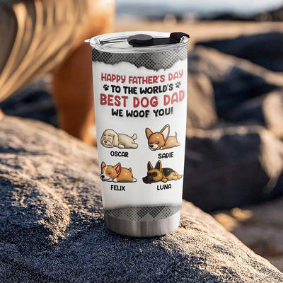 There Is No Better Dad Than Mine - Personalized Custom 3D Inflated Effect Tumbler