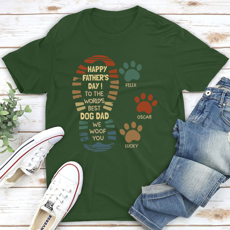 World Best Dog Dad - Personalized Custom Unisex T-shirt