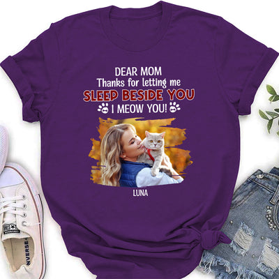 Letting Us Sleep Beside You Photo - Personalized Custom Women's T-shirt