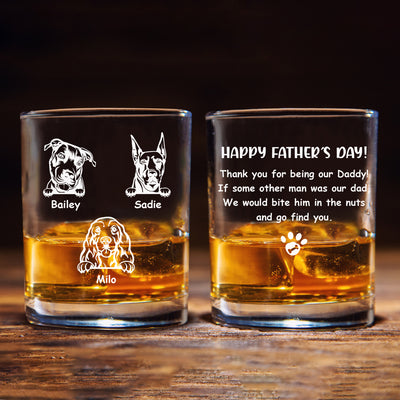 Thank You For Being My Daddy - Personalized Custom Engraved Whiskey Glass