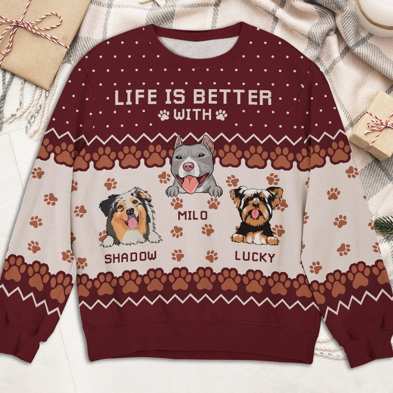Life Is Better - Personalized Custom All-Over-Print Sweatshirt
