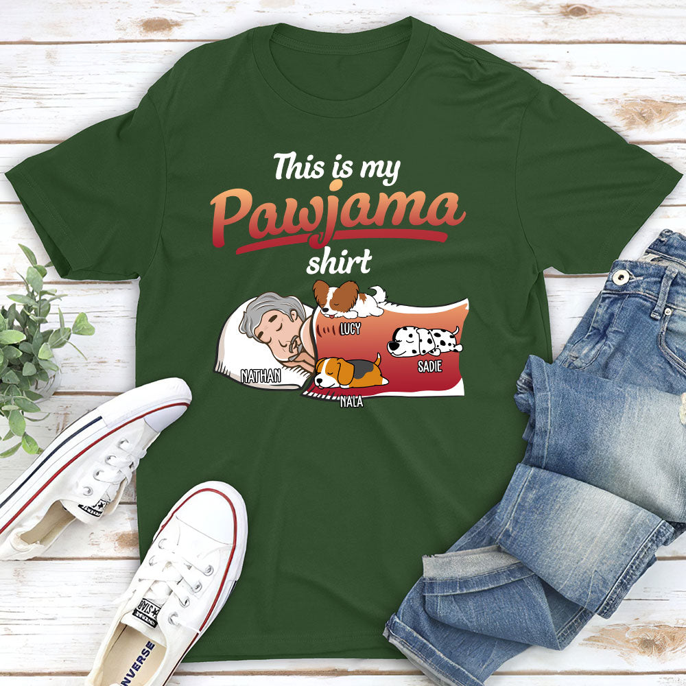 Holiday Pawjama With Dog - Personalized Custom Unisex T-shirt 