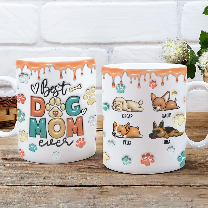 Best Dog Dad Mom Ever - Personalized Custom 3D Inflated Effect Mug