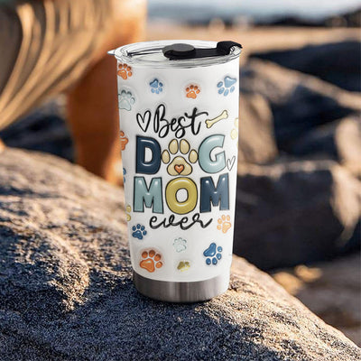 Best Dog Dad In The World - Personalized Custom 3D Inflated Effect Tumbler