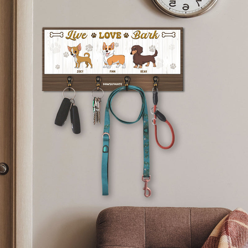 Live Love Bark - Personalized Custom Wooden Key Holder