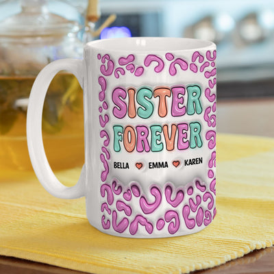 Besties For The Resties - Personalized Custom 3D Inflated Effect Mug