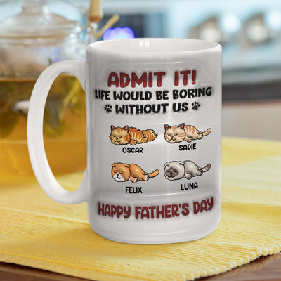 Admit It Cat - Personalized Custom 3D Inflated Effect Mug